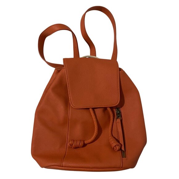 Universal Thread Handbags - Universal Thread Faux Leather Mini Backpack Orange Boho Urbancore Collegiate